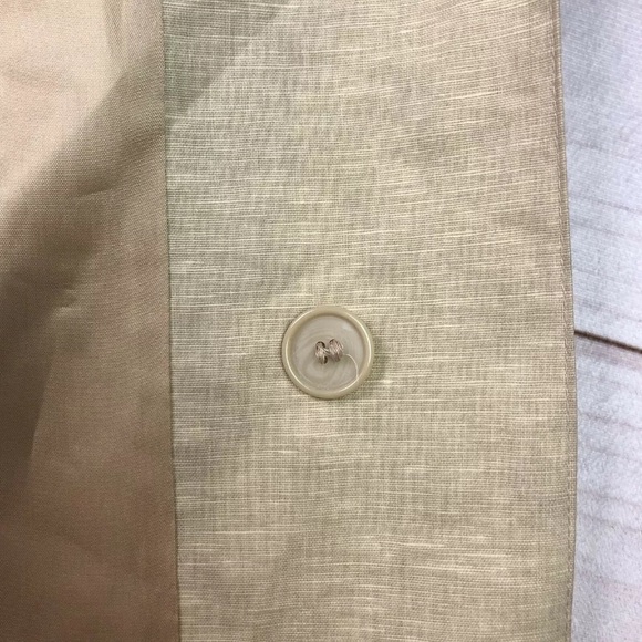 Rodel Linen Button Down Peacoat Long Jacket Designer Vintage Italy - Picture 7 of 14